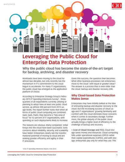 Leveraging the Public Cloud for Enterprise Data Protection